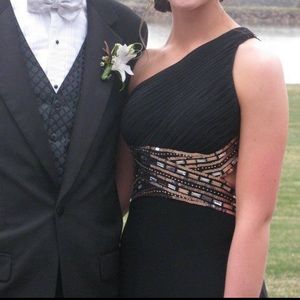 Long black formal / prom dress